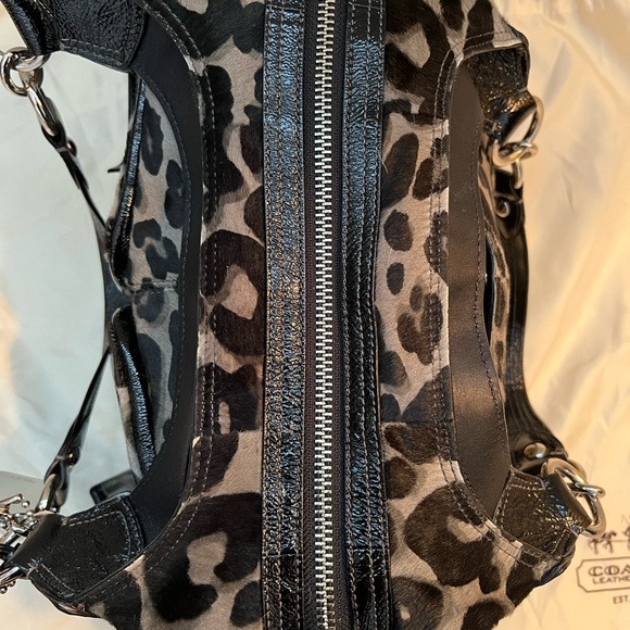 Authentic Coach Animal Hair/Print Satchel - Picture 4 of 9